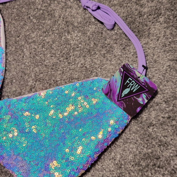 Freedom Rave Wear Sequin Bralette C cup - Picture 3 of 6